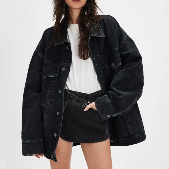 Agolde Oversized  Reworked Wayne Jacket in Spider Size Small - Picture 1 of 15